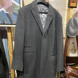 LARGE WOOL OVERCOAT, NOVA FIDES woven by BANANA REPUBLIC GREY